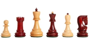 The Zagreb '59 Luxury Chess Set - Pieces Only - 2.875" King - Blood Rosewood - Picture 1 of 9