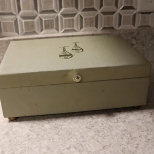 Vintage Working BUXTON Music Box Jewelry Wind Up Box Rare - Picture 1 of 15