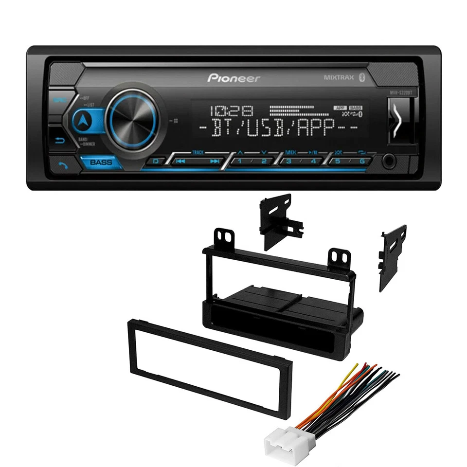 Pioneer Single DIN Car Stereo + Install kit Radio For 2001 - 2004 Mustang - Image 1 of 2
