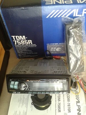 ALPINE TDM-7585R radio, cassette deck, cd-changer control M-Bus st.,Sub,BBE,Equ. - Immagine 1 di 4