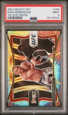 2021 PANINI SELECT UFC 196 DAN HENDERSON TIE-DYE PRIZM /25 , PSA 9 - Image 1 of 2