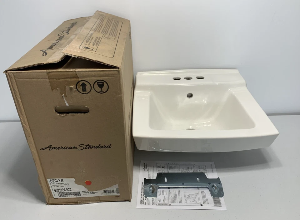 American Standard 0321.026.020 Declyn Wall-mounted Bathroom Sink - White