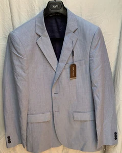 Nautica light blue striped linen blend 40R blazer, new with tags - Picture 1 of 7