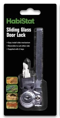 Habistat Viv Lock 120mm Vivarium sliding glass door lock two keys