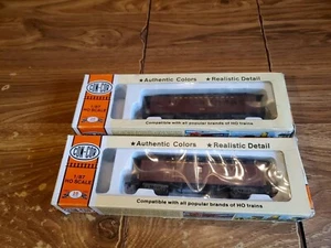 HO 1/87 Scale Con-Cor Lot Of 2 Pennsylvania Railroad 72ft Passenger Cars Trains - Picture 1 of 4