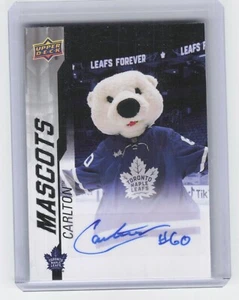 2024 Upper Deck National Hockey Card Day Carlton Mascot Auto Toronto Maple Leafs - Picture 1 of 2