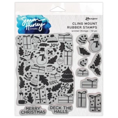 Ranger Ink - Simon Hurley create. - Cling Mounted Rubber Stamps - Winter Things - Image 1 of 2
