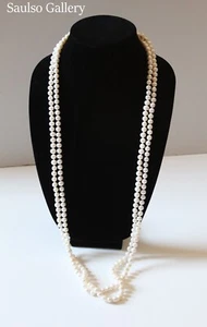 Beautiful Opera Length Freshwater pearl necklace from prominent estate - Picture 1 of 9