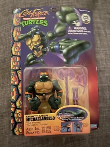 Teenage Mutant Ninja Turtles Mighty Mech Michaelangelo Coil Force Figure New - Picture 1 of 2
