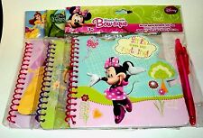 1 DISNEY 40 Page Die Cut Spiral Notebook With Pen Set Assorted Disney Theme Girl