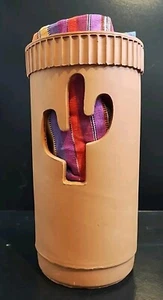 Pier 1 Red Clay Cactus Vase Italy 9 1/8" & Cloth READ - Picture 1 of 14