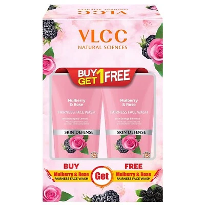 VLCC Mulberry and Rose Face wash 150ml*2 (Buy 1 Get 1 Free). - Image 1 of 4