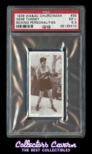 1938 Churchman Cigarettes Boxing Personalities #35 Gene Tunney PSA 5.5 (EX+) - Picture 1 of 2