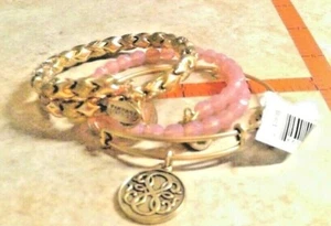 Alex and Ani  GOLD PATH OF LIFE  WRAP USA MADE SET OF 3  - Picture 1 of 3
