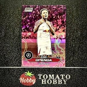 TOPPS STADIUM CROMO UEFA 2023-24 LOIS OPENDA Rosa Rojo Refractor 1:2000 LEIPZIG - Imagen 1 de 2
