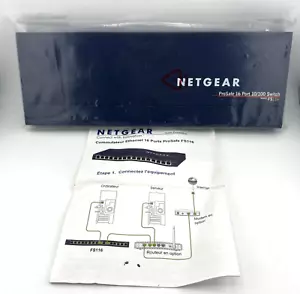Sealed NetGear ProSafe (FS116) 16-Ports 10/100 Desktop External Switch Blue - Picture 1 of 9