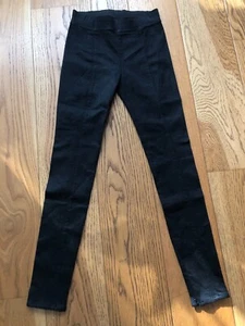 HELMUT LANG LEGGINGS AJUSTADOS COSIDOS W26 X L32 MUJER ELÁSTICO RECUBIERTO NEGRO NUEVO CON ETIQUETAS - Imagen 1 de 21