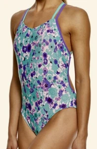 SPEEDO Missy Franklin Splash Magic Green Swim Suit Sz 0 26 28 30 6 32 8 34 10 36 - Picture 1 of 7