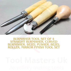 Straight & Curved Burnisher, Bezel Roller,Prong Pin Pusher Jewellery Making Tool - Picture 1 of 1