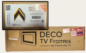 Rahmen My TV Deko TV Rahmen Antik Gold und Schwarz für 32" Samsung - Bild 1 von 8