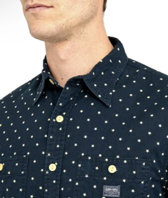 Camisa Ralph Lauren Pequeña RRL Polo Occidental Azul Índigo EE. UU. Estrella Lunares Vaquero Foto 1 de 4