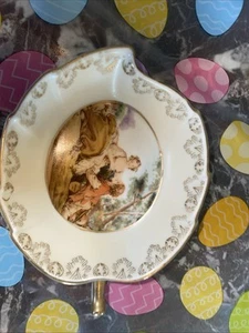 Vintage Lenwile Ardalt Three Legged Nappy Or Trinket Dish Courting Couple - Picture 1 of 7