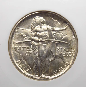 1937 "D" Commemorative *OREGON TRAIL* Half Dollar 50c ANACS MS64 #556 BU ECC&C - Picture 1 of 5