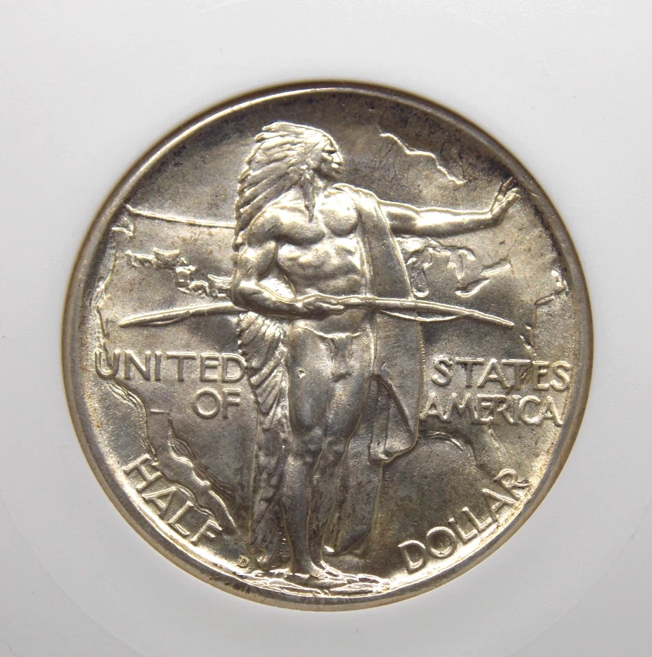 1937 "D" Commemorative *OREGON TRAIL* Half Dollar 50c ANACS MS64 #556 BU ECC&C - Image 1 of 4