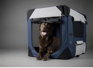 Hundetransportbox, Flamingo Geronimo, blau,  leicht, praktisch, robust, XXL - Bild 1 von 8