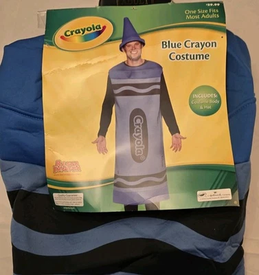 ¡Nuevo! Disfraz de Halloween Crayola Azul Crayón Adulto Rasta Imposta Foto 1 de 4