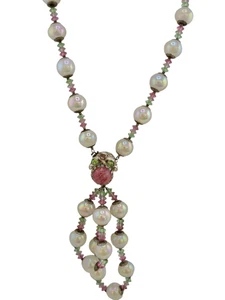 Collar Vintage AB Raro Miriam Haskell AB Vidrio Y Cristal Coloreado (A9095) - Imagen 1 de 7