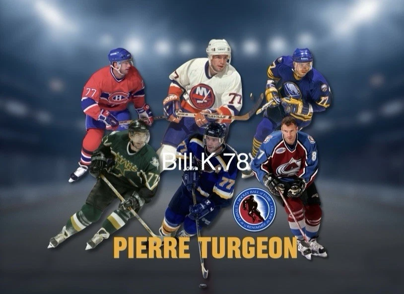 Pierre Turgeon NHL Career Custom  16x20 Photo Isles Habs Sabres Avs Stars Blues Foto 1 de 1