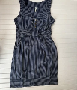 MAEVE ANTHROPOLOGIE ABITO BLU A RIGHE 6 senza maniche - Foto 1 di 8