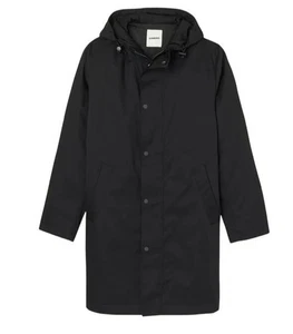 Sandro Paris Mens Zip Waterproof Jacket Black Hooded Rain Coat XL NWT MSRP $730 - Picture 1 of 12
