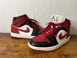 Nike Air Jordan 1 Mid Alternate Bred Toe BQ6472-079 Women’s Size 6.5 - Picture 1 of 8