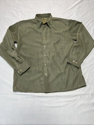 Bruno Gamuza Microber Informal Manga Larga Con Botones Verde Para Hombre Talla Grande Foto 1 de 4