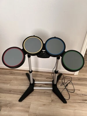 Rock Band Harmonix Wired Drum Kit Set PS2/PS3 822148 NO PEDAL, Tested Works - Image 1 of 4