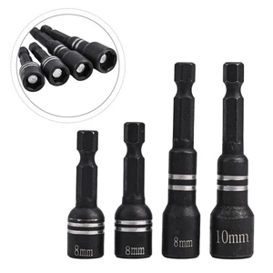 4Pcs Magnetic Socket Nut Driver Drill Bit Set Hex Shank Tool Accessories - Picture 1 of 12