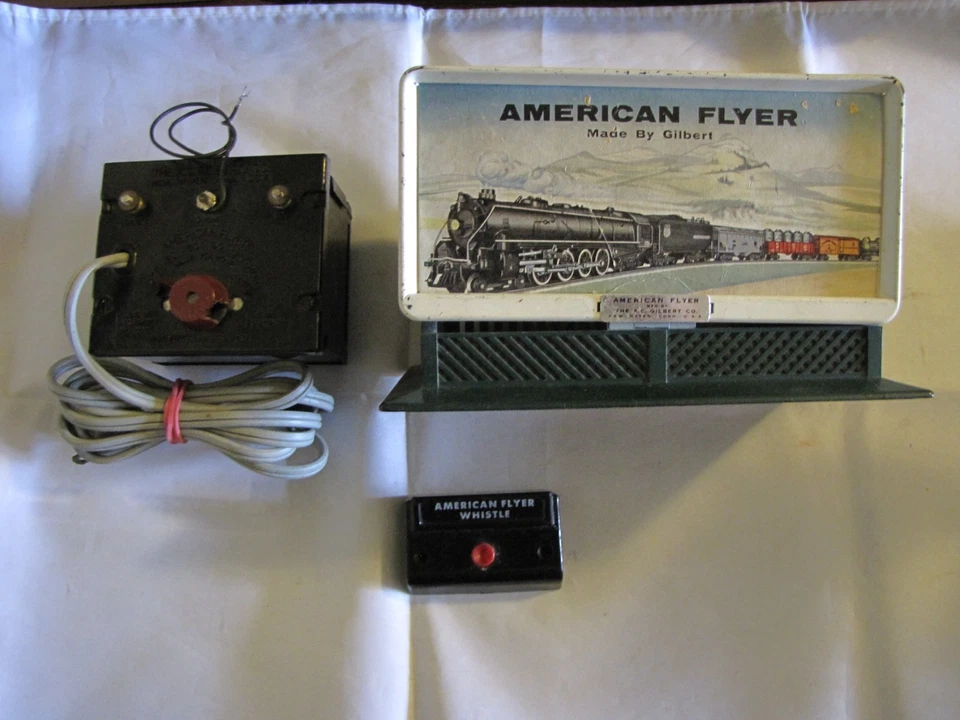 American Flyer Steam Whistle, switch and Transformer - Image 1 of 4