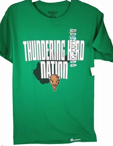 Camiseta Hanes Marshall Thundering Herd verde talla pequeña con etiquetas - Imagen 1 de 7