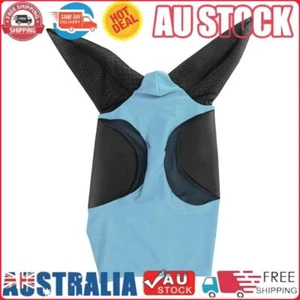 Anti Fly Stretchy Knitted Mesh Mask Breathable Horse Flying Mask Hood (Blue) - Picture 1 of 10