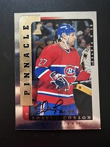 1996-97 PINNACLE BE A PLAYER BAP SHAYNE CORSON AUTOGRAPH AUTO SILVER FOIL #62 - Bild 1 von 3