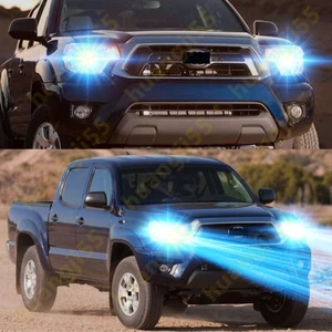 Para Toyota Tacoma 1997-2015 -2 piezas 8000K Azul Hielo LED Faro Bombilla Luz Alta Baja - Imagen 1 de 13