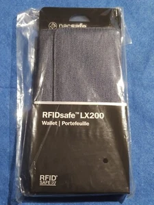 Genuine Pacsafe RFIDsafe LX200 RFID Blocking Clutch Wallet Denim - Picture 1 of 4