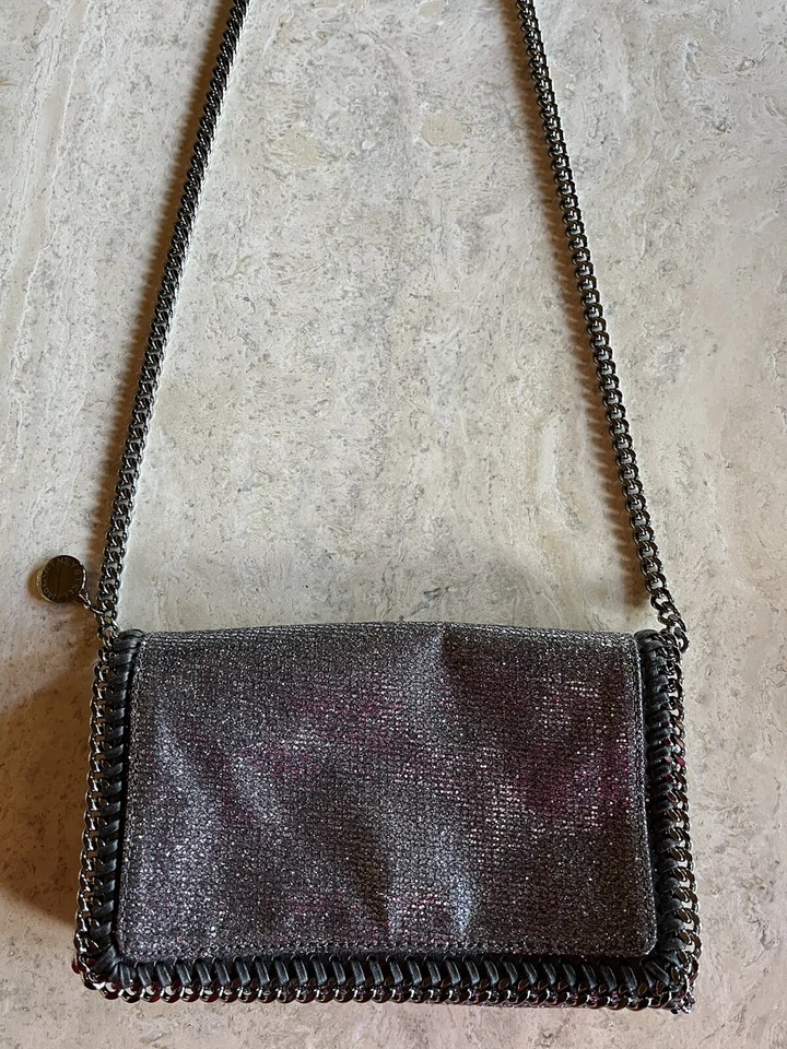 Bolso Bandolera Stella McCartney Falabella Ciervo Peludo Plateado Metálico Foto 1 de 4