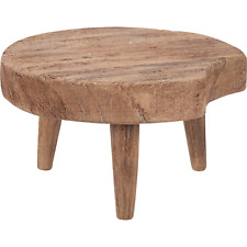 Rustic Wooden Riser Farmhouse Decor Coffee Table Stool for Bathroom Plant Stand