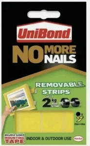 UniBond Removable Strips No More Nails Picture Hanging Tape Sticky (5 Strips) - Picture 1 of 1