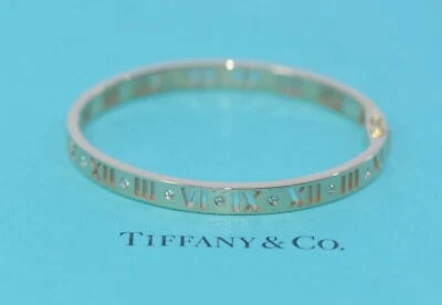 Tiffany & Co Atlas 钻石 18K 玫瑰金手链 — 第 1/4 张图片