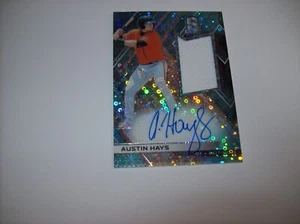 2018 Spectra Prizm #36\99 Austin Hays Rookie Patch Auto SP kostenloser Versand & Nachverfolgung - Bild 1 von 4
