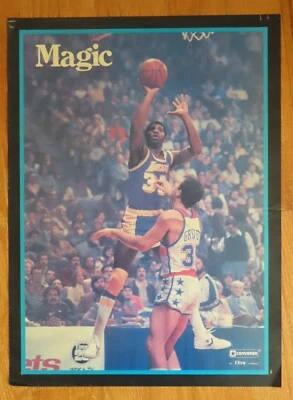 Promo MAGIC JOHNSON No. 32 LOS ANGELES LAKERS "Magic" CONVERSE 16" x 23" Poster - Image 1 of 4